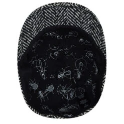 Kufell - Bailey Polyester Wool Blend Flat Cap -Hat Shop 25510bh bk001 av3