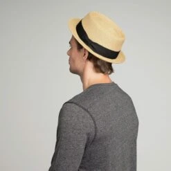 Waits - Bailey Straw Pork Pie Hat -Hat Shop 81810 sand back 4