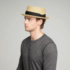 Waits - Bailey Straw Pork Pie Hat -Hat Shop 81810 sand side 4