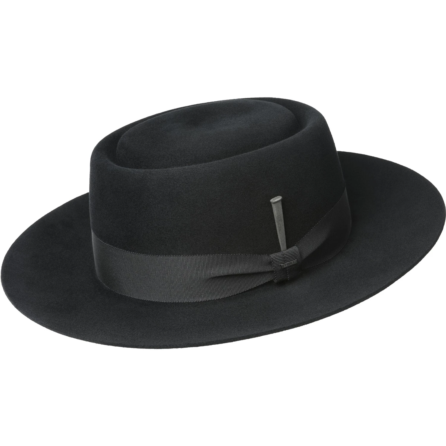 Walsh - Bailey Black Rounded Fur Like Pork Pie Hat 1 Walsh - Bailey Black Rounded Fur Like Pork Pie Hat