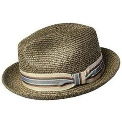 Salem - Bailey Poly Braid Toyo Straw Fedora Hat -Hat Shop H 81650 COCONUT