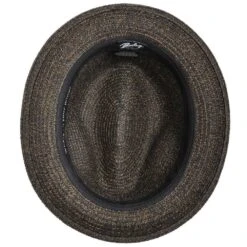 Salem - Bailey Poly Braid Toyo Straw Fedora Hat -Hat Shop H 81650 COFFEE 1a