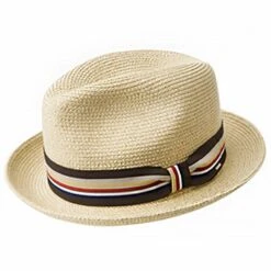 Salem - Bailey Poly Braid Toyo Straw Fedora Hat -Hat Shop H 81650 NAT 0a