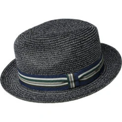 Salem - Bailey Poly Braid Toyo Straw Fedora Hat -Hat Shop H 81650 STATIC