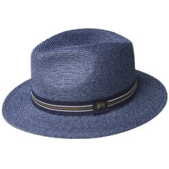 Hester - Bailey Toyo Braid Fedora Hat -Hat Shop H 81726BH NAVY 0b