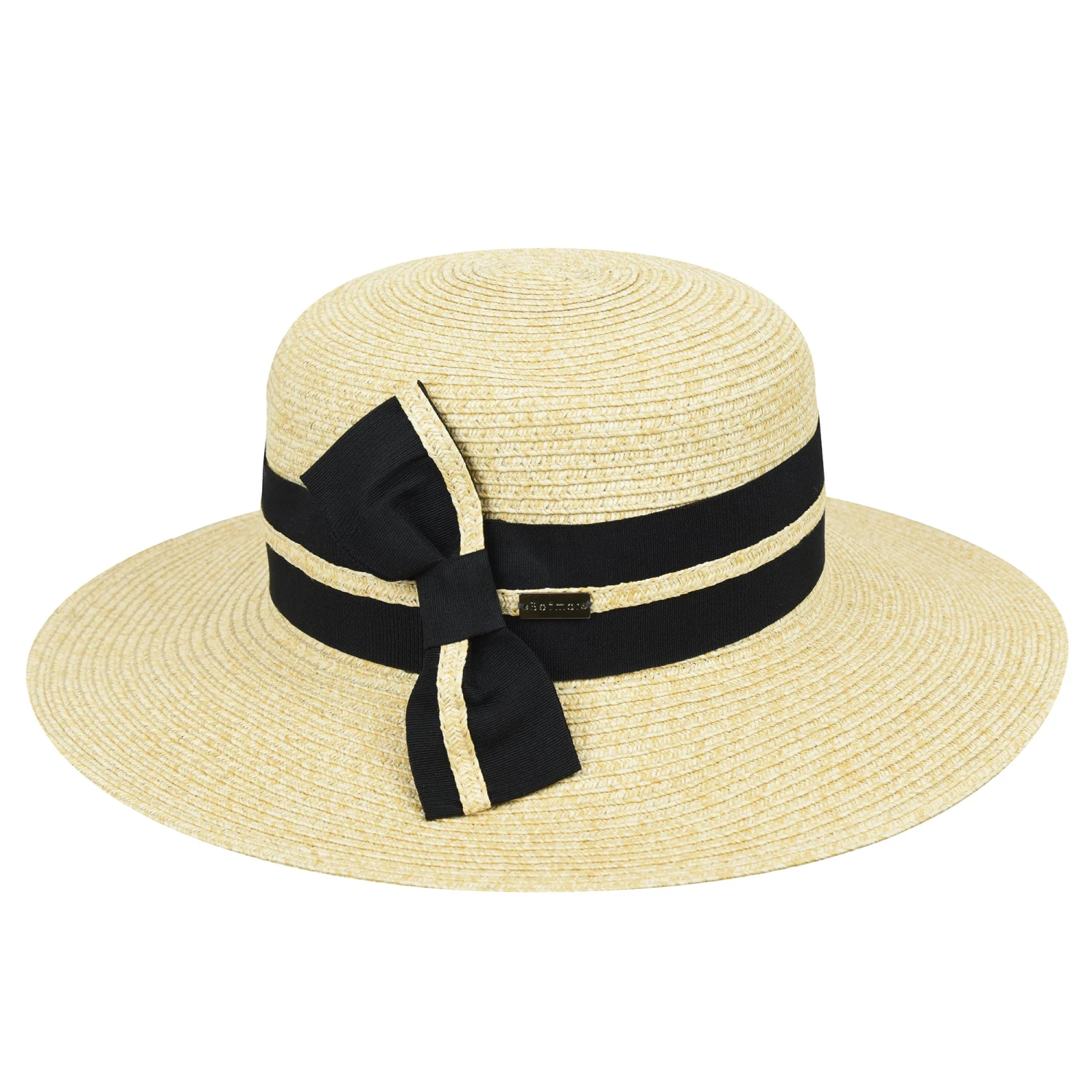 Claudia Side Bow - Betmar Straw Boater Hat 3 Claudia Side Bow - Betmar Straw Boater Hat - Image 3