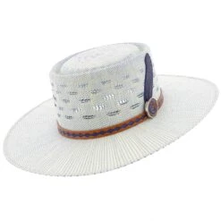 Blue Roan - Charlie 1 Horse Bolero Straw Hat - CSBLRN