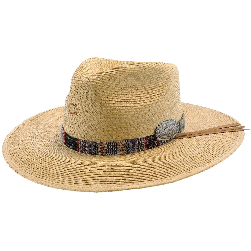 Saltillo - Charlie 1 Horse Straw Fedora Hat 1 Saltillo - Charlie 1 Horse Straw Fedora Hat