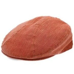 Vierra Dobbs Linen Blend Flat Cap -Hat Shop H DCVIRA ORANGE