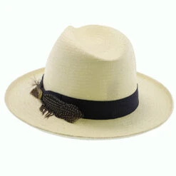 Arlo Dobbs Straw Hat -Hat Shop H DSARLO NATNAVY 5a