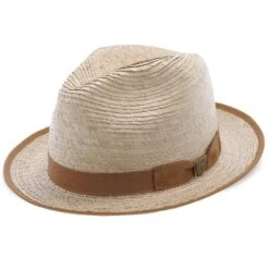 Mateo Dobbs Raffia Trilby Hat -Hat Shop H DSMATO PALM 1a