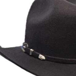 Justin 3X Americana Wool Felt Western Hat -Hat Shop H JFAMER BLK 4a