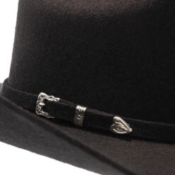 Justin 3X Dixon Wool Felt Western Hat -Hat Shop H JFDIXN BLK 3a