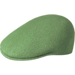 Seamless Wool 507 - Kangol Wool Blend Flat Cap -Hat Shop H K0875FA OIL GREEN