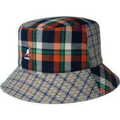 Kangol Plaid Mashup Cotton Bucket Hat -Hat Shop H K5297 GOLD