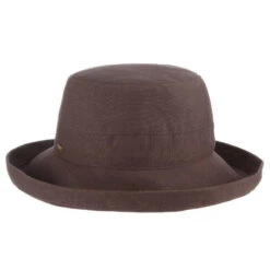 Bliss - Scala LC484 White Cotton Medium Brim Bretton Bucket Hat -Hat Shop H LC484 CHAR 1