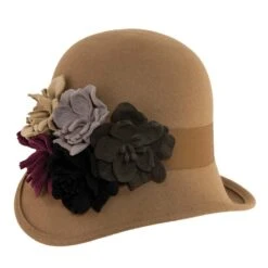 Flora - Scala Wool Cloche Hat -Hat Shop H LF100 PECAN 0a