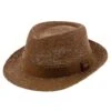 St. Lucia - Scala MR194OS Tea Crocheted Raffia Straw Fedora Hat