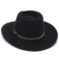 Stetson Linwood Wool Felt Western Hat -Hat Shop H OWLNWD BLK 3a