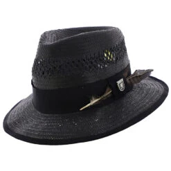 San Francisco - Stacy Adams Toyo Fedora Hat -Hat Shop H SA664 BLACK 0