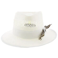 San Francisco - Stacy Adams Toyo Fedora Hat -Hat Shop H SA664 WHITE 1