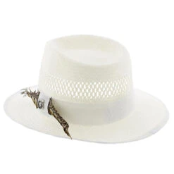 San Francisco - Stacy Adams Toyo Fedora Hat -Hat Shop H SA664 WHITE 3