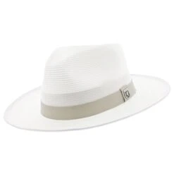 Stacy Adams Max Poly Braid Straw Fedora Hat