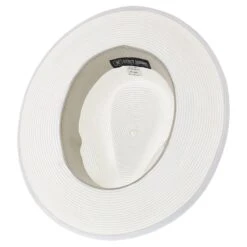 Stacy Adams Max Poly Braid Straw Fedora Hat -Hat Shop H SA691 WHITE 6