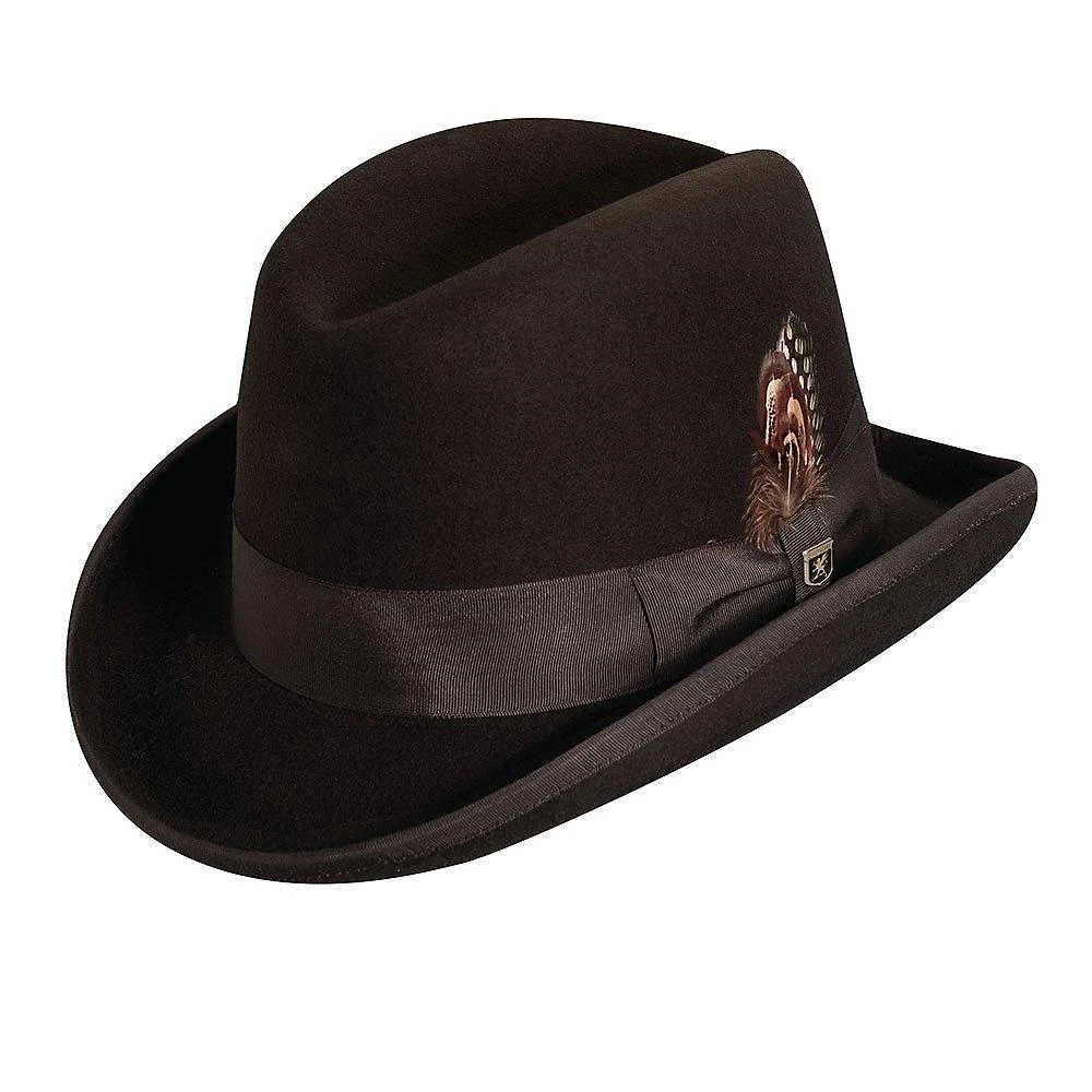 Valerio - Stacy Adams Royal Wool Felt Homburg Hat 4 Valerio - Stacy Adams Royal Wool Felt Homburg Hat - Image 4