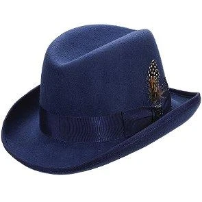 Valerio - Stacy Adams Royal Wool Felt Homburg Hat 10 Valerio - Stacy Adams Royal Wool Felt Homburg Hat - Image 10