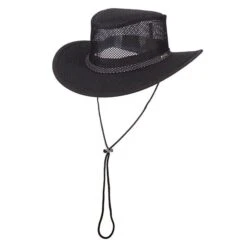 Stetson Mesh Covered Nylon Safari Gambler Hat -Hat Shop H STC205 BLK 01