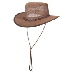 Stetson Mesh Covered Nylon Safari Gambler Hat -Hat Shop H STC205 WALNUT 01