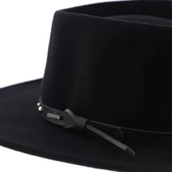 Black Hawk - Stetson Felt Gambler Hat - SWBKHK -Hat Shop H SWBKHK BLACK 4
