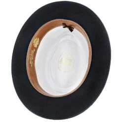 Homburg - Stetson Fur Felt Homburg Hat - TFHOMBB -Hat Shop H TFHOMBB BLK 5g