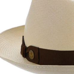 Ibarra - Stetson Panama Straw Fedora Hat -Hat Shop H TSIBRA BLEACH 4a