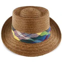 Madrigal - Stetson Coconut Straw Porkpie Hat - TSMDGL 12 Madrigal - Stetson Coconut Straw Porkpie Hat - TSMDGL -Hat Shop H TSMDGL BRN 1b