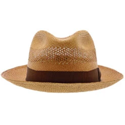 Brentwood - Stetson Shantung Straw Fedora Hat -Hat Shop H TSMOOR BS 1a