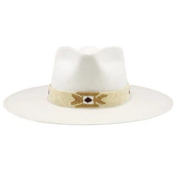 Sol - Stetson Shantung Straw Woven Hat Band 11 Sol - Stetson Shantung Straw Woven Hat Band -Hat Shop H TSSOLLBLEACH 1a