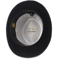 Homburg - Stetson Wool Felt Homburg Hat -Hat Shop H TWHOMBB BLACK 6a