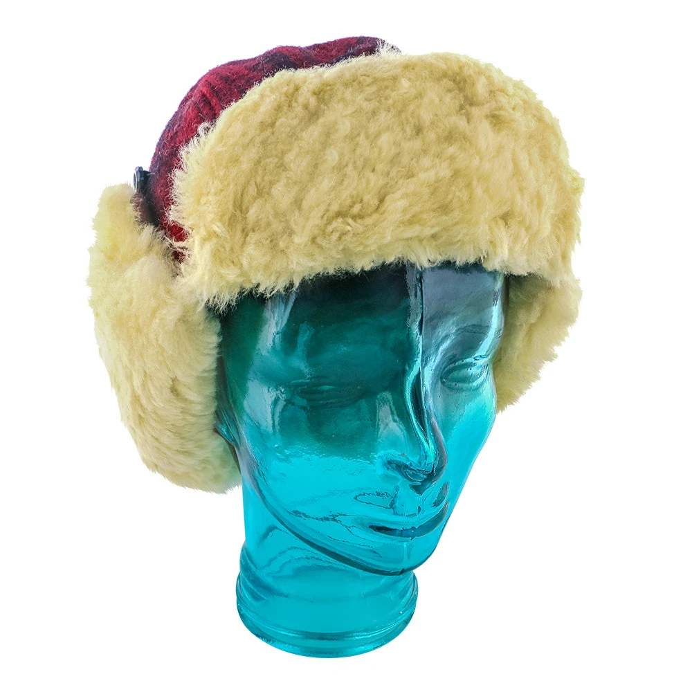 Reykjavk - Woolrich W9416 Aviator Red & Black Plaid Wool Blend Trapper Hat 16 Reykjavk - Woolrich W9416 Aviator Red & Black Plaid Wool Blend Trapper Hat - Image 16