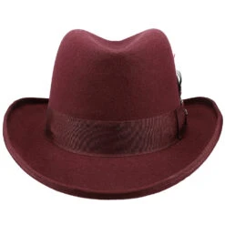 Dashing - Scala WF545 Wool Felt Homburg Hat -Hat Shop H WF545 BURG 1a
