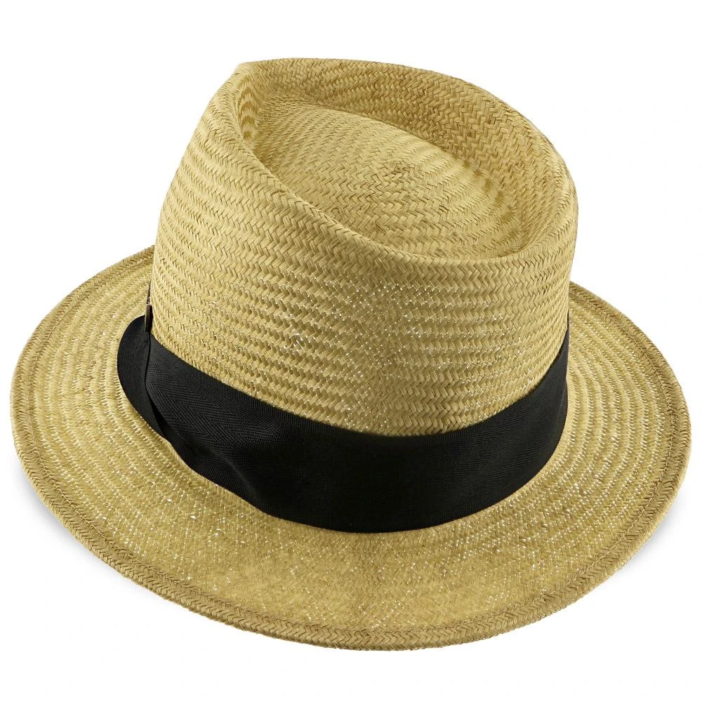 Midnight Luxe - Walrus Hats Sisal Straw Fedora Hat W/ Band 9 Midnight Luxe - Walrus Hats Sisal Straw Fedora Hat W/ Band - Image 9