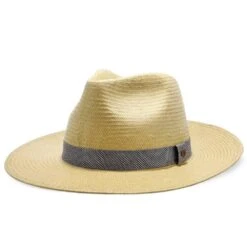 Big Catch - Walrus Hats Natural Paper Braid Straw Fedora Hat W/ Band -Hat Shop H4001 NATBLU 0b
