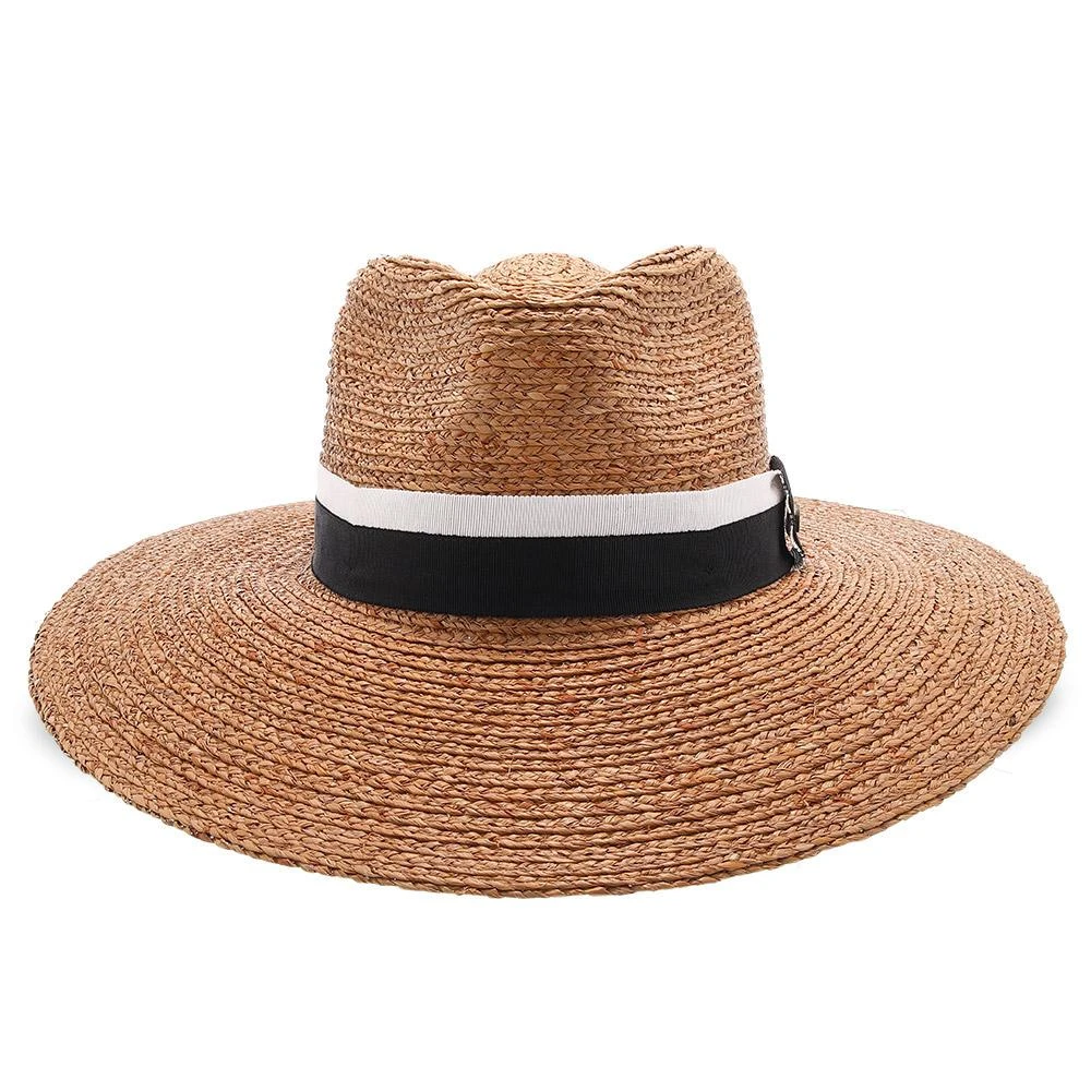 South Beach - Walrus Hats Natural Raffia Straw Fedora Hat 4 South Beach - Walrus Hats Natural Raffia Straw Fedora Hat - Image 4