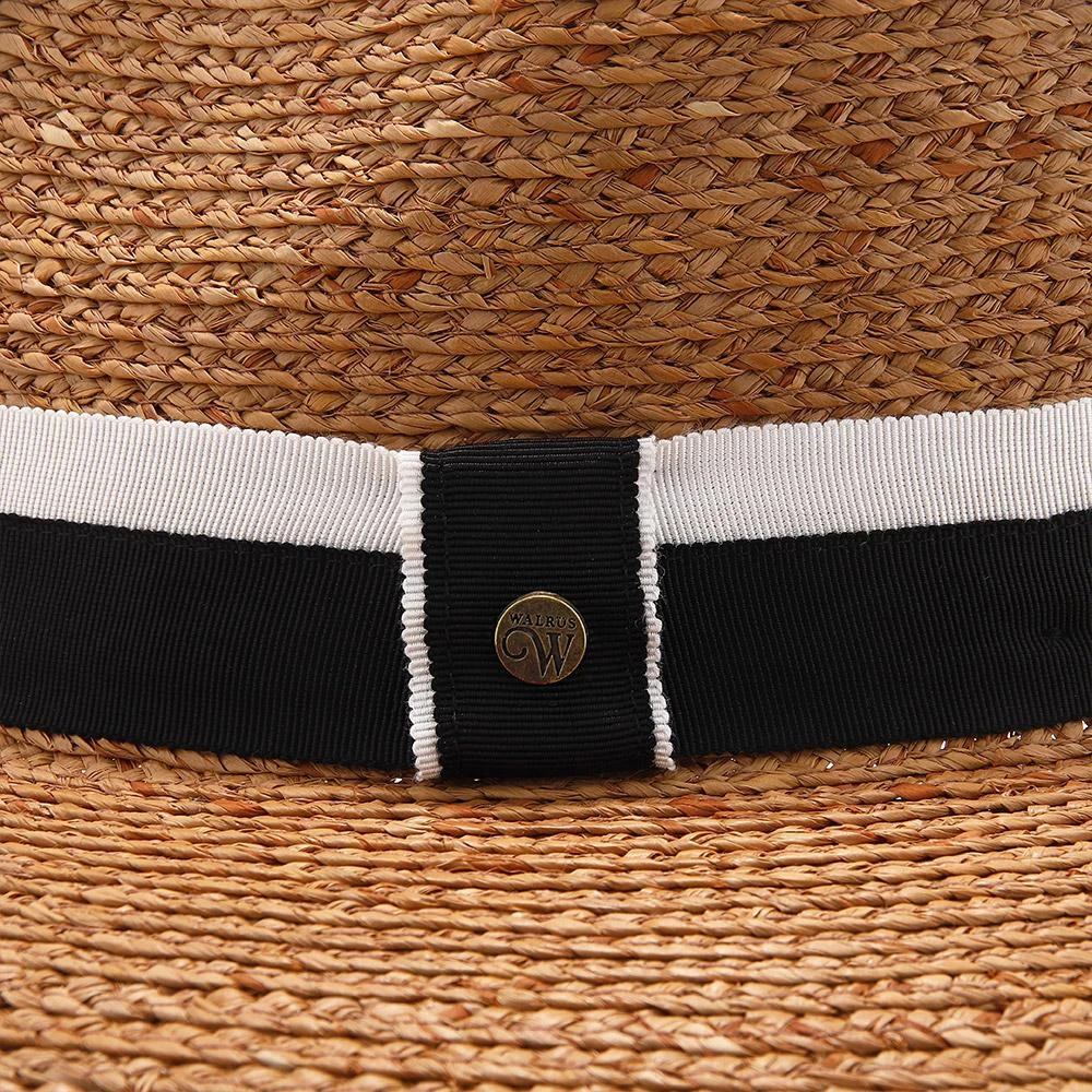 South Beach - Walrus Hats Natural Raffia Straw Fedora Hat 12 South Beach - Walrus Hats Natural Raffia Straw Fedora Hat - Image 12