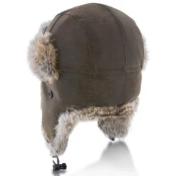 Walrus Hats Genuine Rabbit Fur Brown Trapper Hat -Hat Shop H5600RB BRN 3a