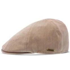 Walrus Hats Luxe Checkmate Duckbill Polyester Flat Cap 32 Walrus Hats Luxe Checkmate Duckbill Polyester Flat Cap -Hat Shop H6021 6010TAN 3a