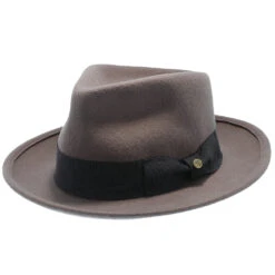 Capital - Walrus Crushable Hat Wool Felt Fedora - H7000 -Hat Shop H7000 GY 0a