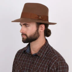 Capital - Walrus Crushable Hat Wool Felt Fedora - H7000 -Hat Shop H7000 PECAN mo m2