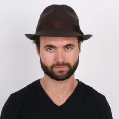 Triumph - Walrus Hats Grey Wool Felt Trilby Hat - H7004 26 Triumph - Walrus Hats Grey Wool Felt Trilby Hat - H7004 -Hat Shop H7004 BRN mo m1